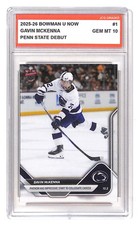 Gavin McKenna 2025-26 Bowman U Now #1 Penn State Graded Gem Mint 10