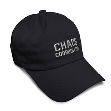 Custom Soft Baseball Hat Embroidered Dad Hat Chaos Coordinator Silver Mother ...