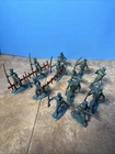 Vtg MARX Metallic Blue SHAKO HAT Mexican Alamo Playset Figure Lot Ladders
