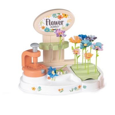 Smoby: Flower Market - Kids DIY 100 Piece Set, Build Your Own Fabric Flower B...