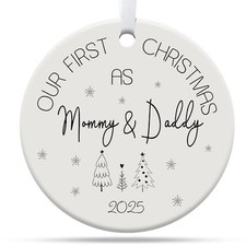 Family Christmas Ornaments 2025, Our First Christmas As Mommy and Daddy