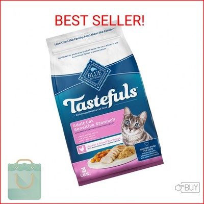 Blue Buffalo Tastefuls Natural Dry Food for Adult Cats, Sensitive Stomach, Chick