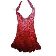 Victorias Secrt Stretch Floral Lace Teddy 2011 Vtg Nightie Med Hot Pink Soft