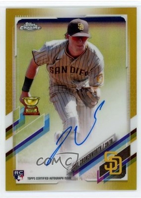 2021 Topps Chrome Rookie Gold Refractor 34/50 Jake Cronenworth Auto RC 0m0