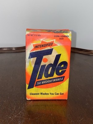 RARE NOS VTG 1960s Tide INTENSIFIED The Washday Miracle Coin/Vended Size 2.5oz