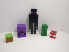 Minecraft Enderman, The End Arena, Grass, TNT, Cactus Blocks Pre-owned