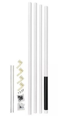 Heath Telescoping Martin House and Gourds Pole, White, 15'