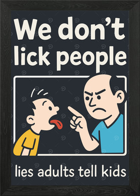 We don't leck people Gerahmtes Wandbild Poster Leinwanddruck Bild