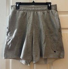 Men  s Grey Champion Fleece Shorts. Size - Large. Good Condition 