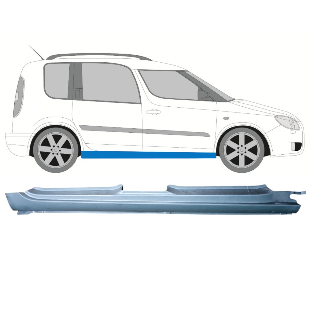 Full sill repair panel for Skoda Roomster Praktik 2006-2015 / Right