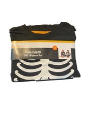 Way to Celebrate Kids Halloween 2 Pc Pajama Set Skeleton Glow-In-Dark, Size 10