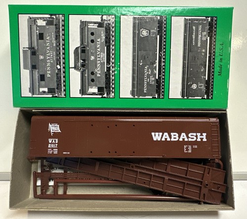 Kit de coche Bowser escala HO Wabash 50' techo redondo DD Box #21017 | Condition: New