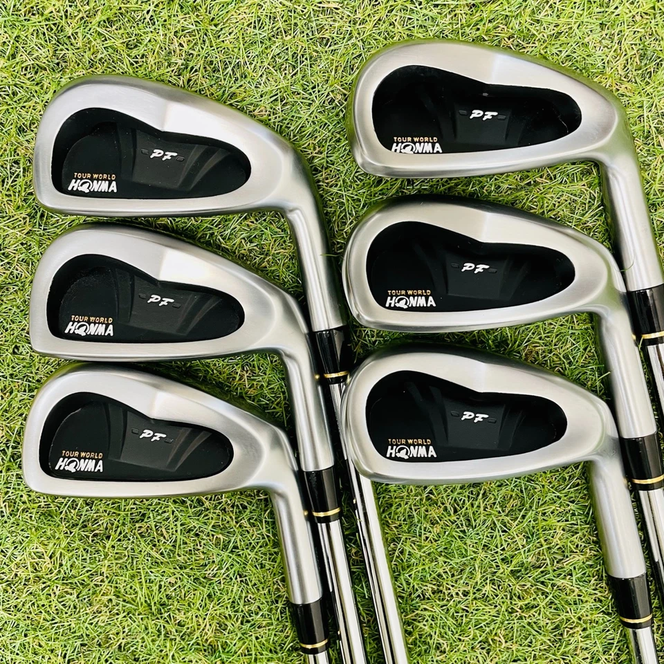 Good condition HONMA TOUR WORLD PF Iron Set 5-10 6Pic R Flex RH Golf Clubs Japan - Image 3 of 4