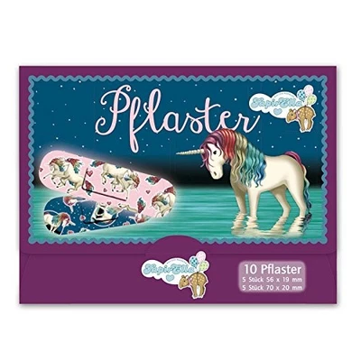 10 Kinderpflaster EINHORN LUNABELLE Kinder Pflaster Mitgebsel Mädchen Mauder - Bild 1 von 2