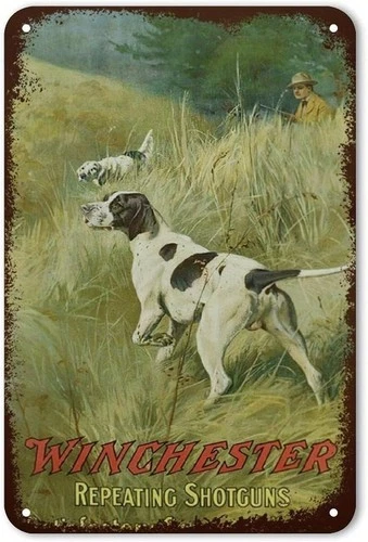 Vintage Retro Poster Tin Metal Signs 8x12 Winchester Repeating Arms Co. Firearms