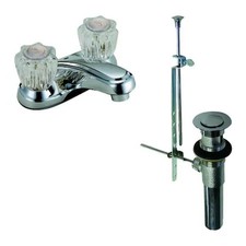 Dominion Faucets 77-1106 Manual Lavatory Faucet Integral Spout, Chrome 2 Holes,