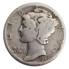 1940-P Mercury Dime AG About Good 90% Silver