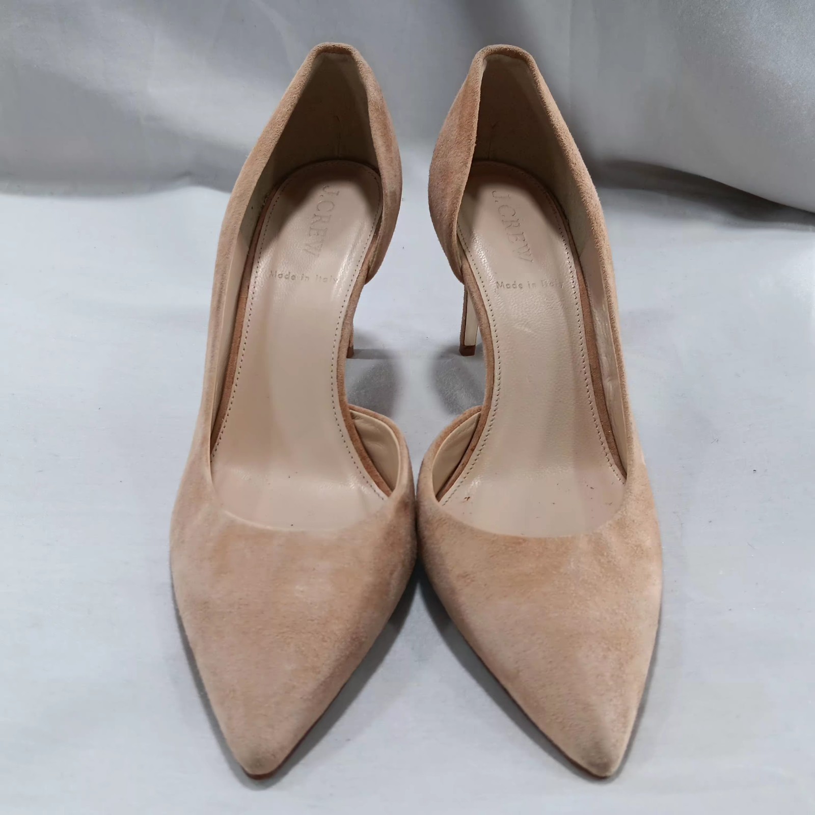 J.Crew Beige Suede D'Orsay Pumps Size 7 Pointed Toe Office Classic