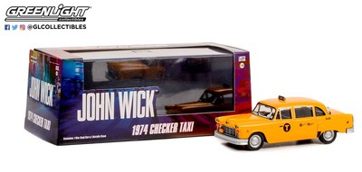 Greenlight 86607 1:43 1974 Checker Motors Marathon A11 N.Y.C. Taxi #5L89 - John