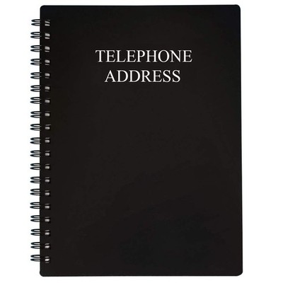 5x7 Inch Spiral Password Book w/ Tabs Password Organizer for Internet Telephone