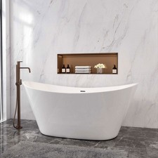 Luxury Bathroom Freestanding Double Ended Bath Acrylic Bathtub 1500x720mm