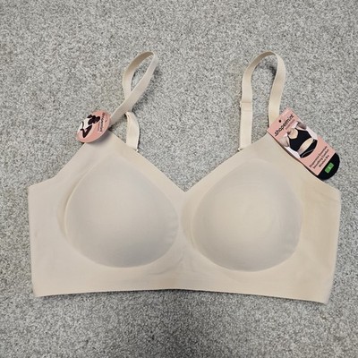 NWT Shapermint Women Essentials Smoothing Comfort Bra Large Removable Pads Chai
