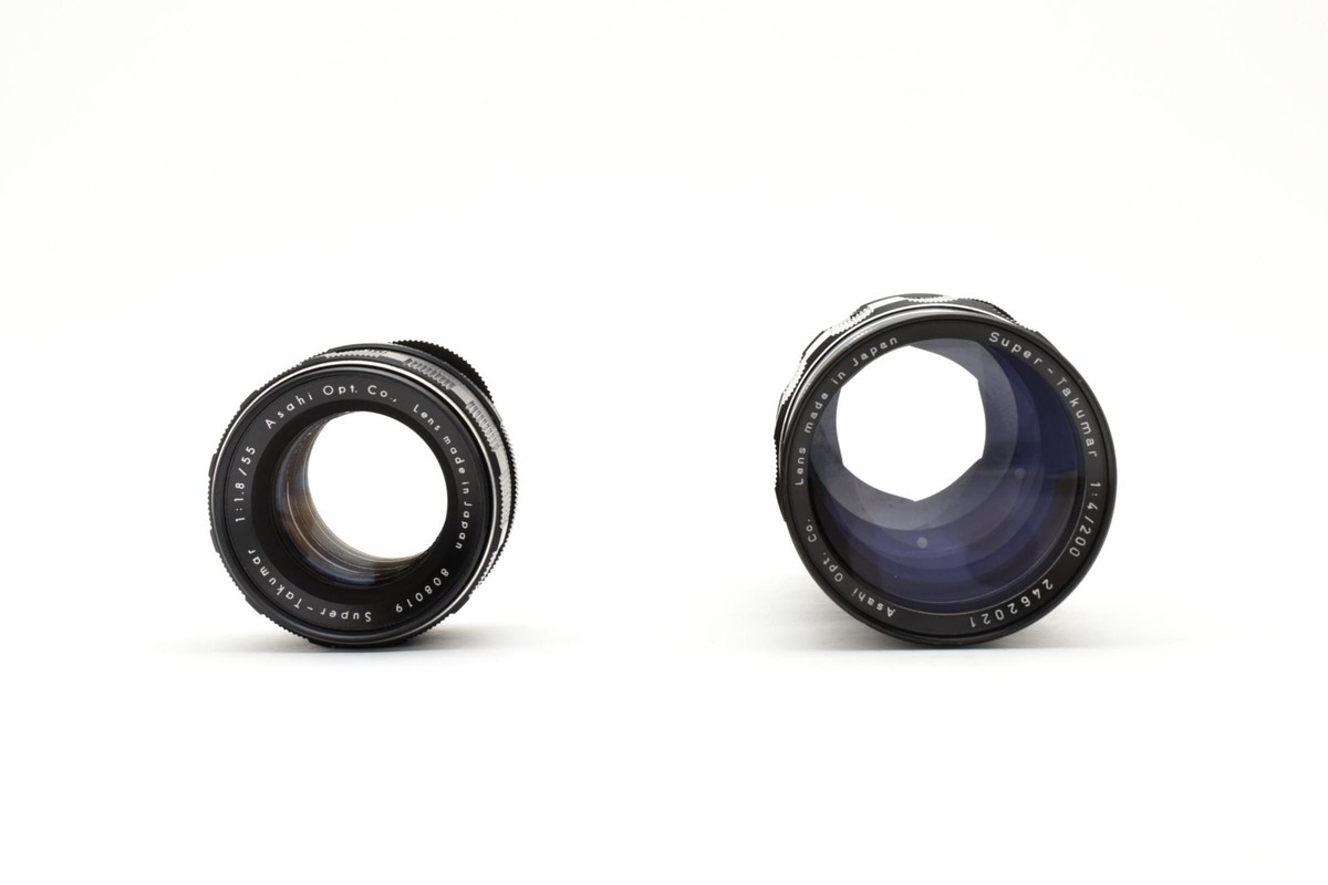 2 Lens Set Pentax Super Takumar 55mm F/1.8 & 200mm F/4 JAPAN [Near