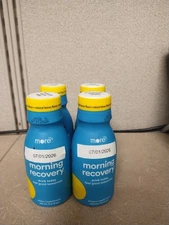 Morning Recovery, 4-3.4 fl oz Bottles  Natural Lemon , Best By 7/26