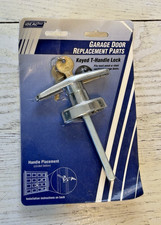 Garage Door T-Handle With Key Lock NEW Fits Most Wood or Steel Doors