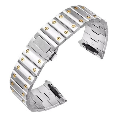 For Cartier Santos Medium WSSA0009 WSSA0010 Watch Bracelet Steel Band Strap 21mm