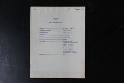 North Adams State College Basketball 1971-72 Program Guide NCAA NAIA