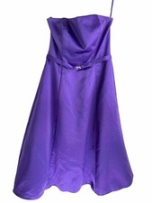 Michaelangelo Tea Length Midi Dress, Purple , Size 8 David’s Bridal