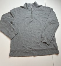 Tommy Bahama Boys L/ 14-16 Gray Pullover 1/4 Zip 100 Cotton Knit