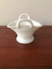 Vintage Westmoreland Milk Glass Double Handled Basket