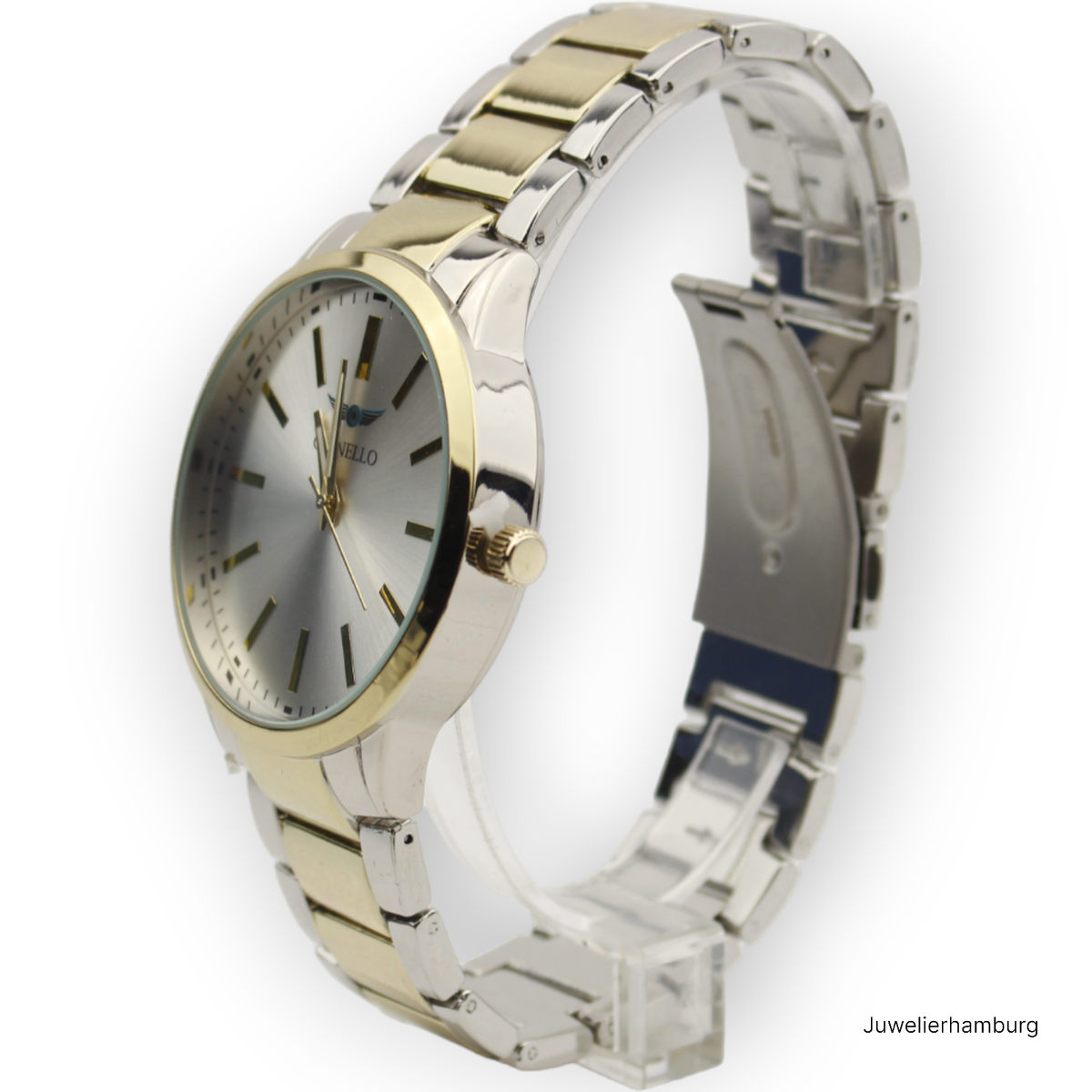 GIANELLO Unisex Watch GNL7773TT Stainless Steel Silver/Gold Tone 46mm