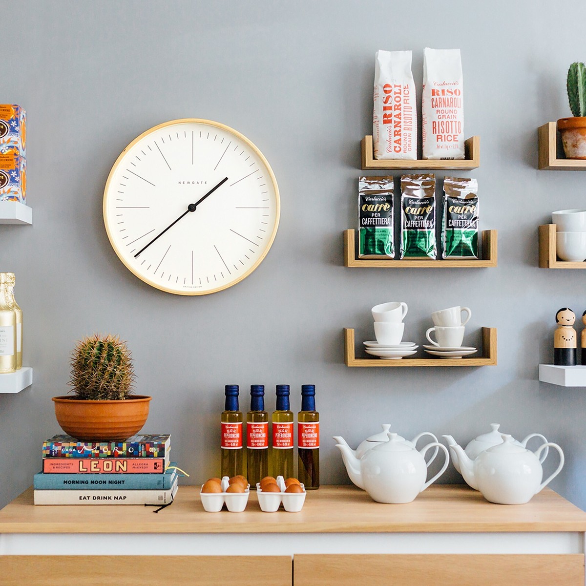 Newgate® - Mr Clarke Wall Clock - pale Wood Scandi-Inspired