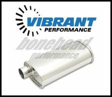 Vibrant 1107 Streetpower Oval Muffler 3 Inletoutlet Offset-center