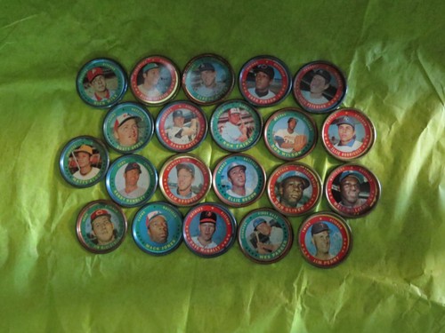 LOT of 22 metal TOPPS Baseball coins vintage 1960's 1970 Jackson Alou McGlothlin - Picture 4 of 24