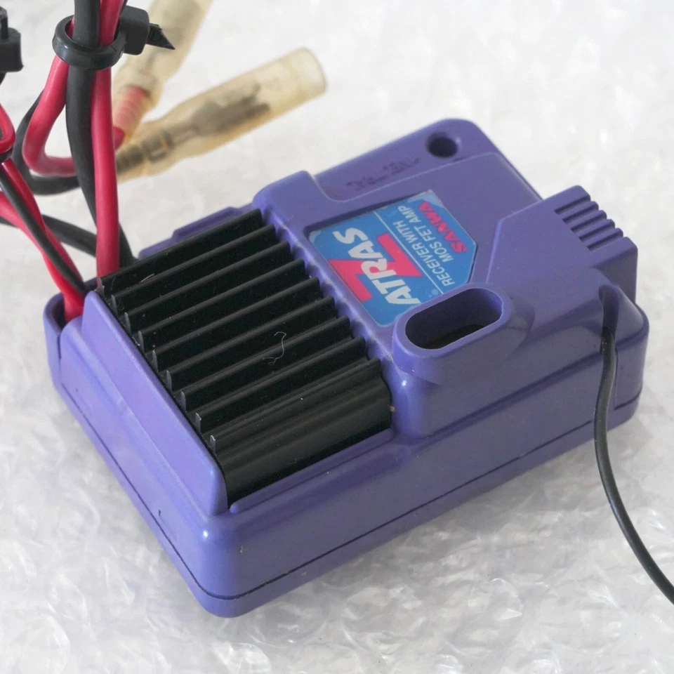 Vintage Sanwa ATRAS Z Receiver with MOS FET Amp ESC Combo – Rare 27MHz RC Japan - Image 3 of 4