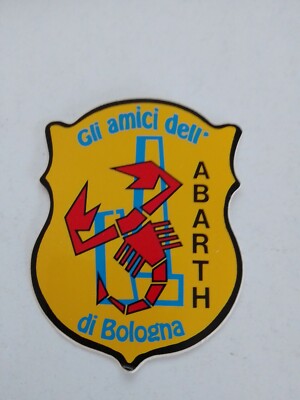  Club ABARTH BOLOGNA ITALIEN ( AUFKLEBER AMICI DELL'ABARTH ) 6 CM 2,3'' 