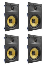 4 Pack - TDX 6.5" 2-Way In Wall Home Theater Surround Sound Speaker Flush White