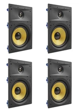 4 Pack - TDX 6.5" 2-Way In Wall Home Theater Surround Sound Speaker Flush White