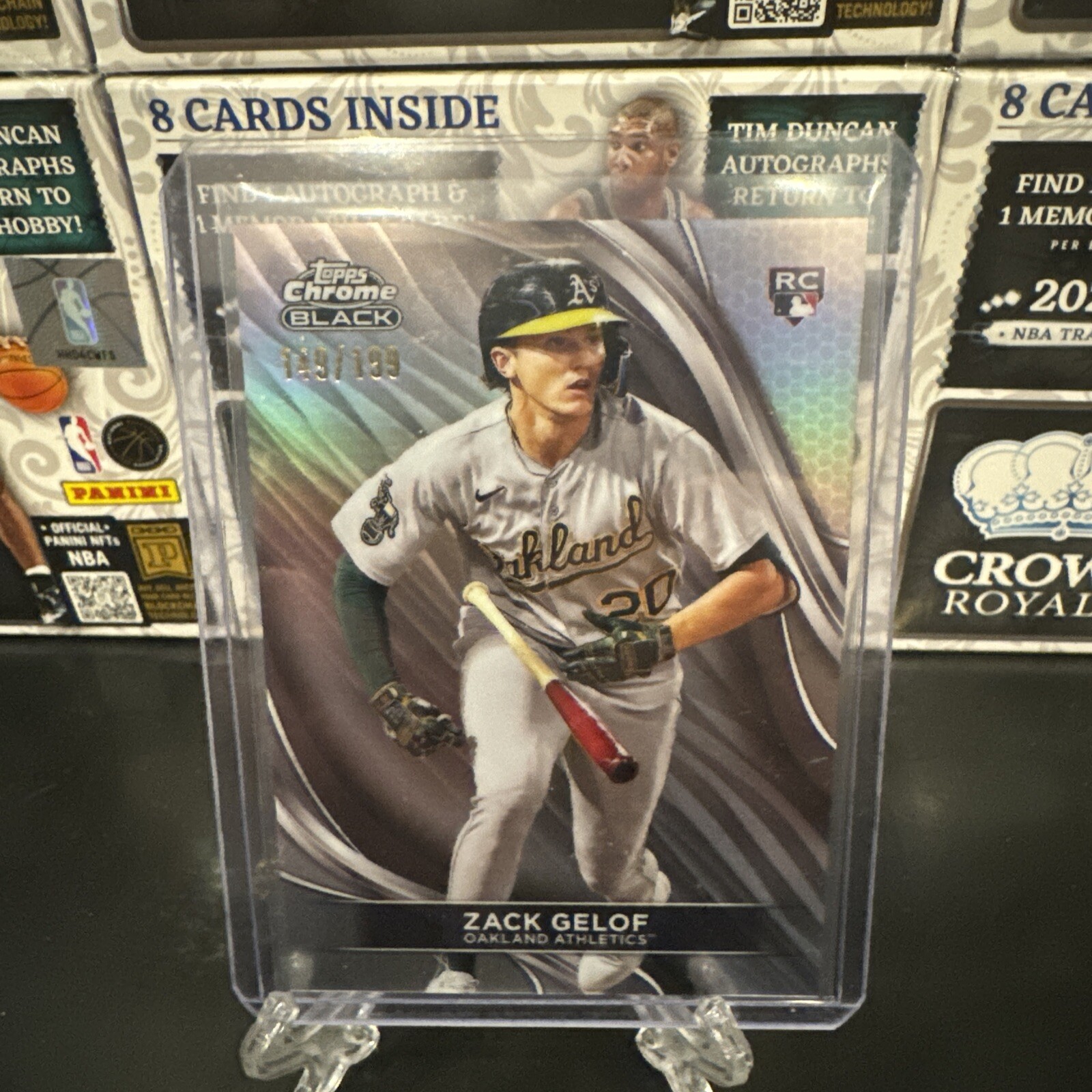 Zack Gelof RC 2024 Topps Chrome Black /199 Refractor #40 Oakland Athletics