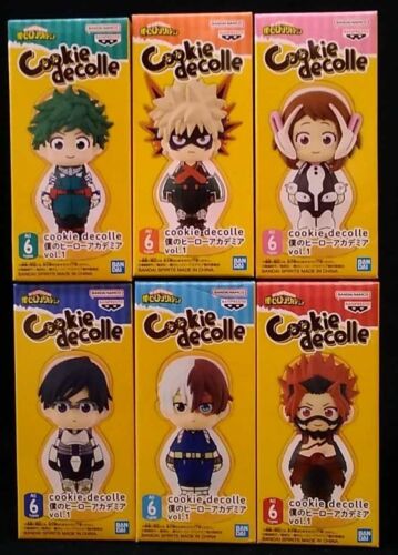My Hero Academia Mini Figure Cookie Decolle Vol.1 Complete Set of 6 From Japan - Picture 1 of 6