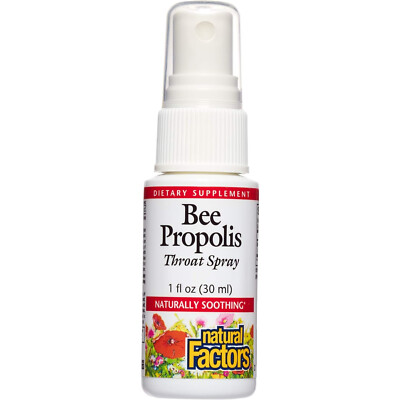 Natural Factors Bee Propolis Throat Spray, 1 Ounce
