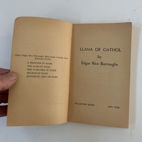 Llana of Gathol Edgar Rice Burroughs Paperback 1963 Ballantine - Foto 12 di 15