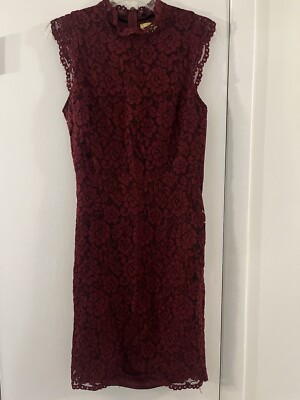 Womens H & M Sleeveless Lace Dress Cutout Back Burgundy Size 6 | eBay Womens H & M Sleeveless Lace Dress Cutout Back Burgundy Size 6 | eBay