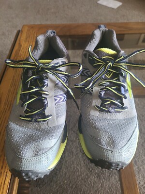 Brooks Mens Cascadia 12 1102431D076 Gray Blue Running Shoes