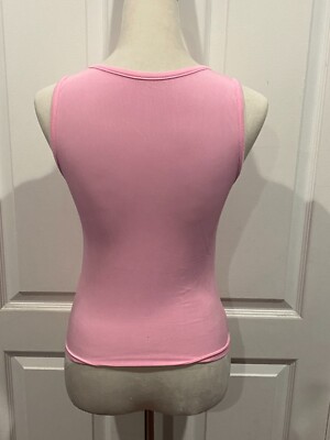 AM1378 Heart point tops ピンク Women Tank Top Shirt Pink Glitter Wing Graphic Y2k Sz XL