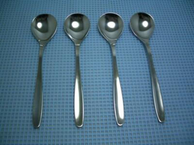 WMF Cromargan Germany ALPHA Glossy Set of 4 Teaspoons 5 1/2'' Stainless Flatware